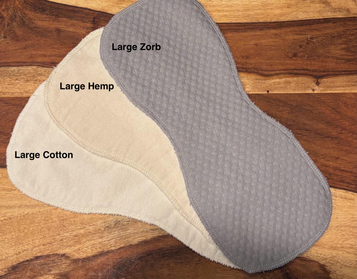 Pro-eco Organic Cotton Cloth Diaper Insert: Contoured 2-ply (5” X 12 ...