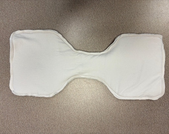 Large Adult Overnight Cloth Diaper Insert: 8-ply Contoured Organic Cotton, Zorb, and Hemp Protection (12"x27")