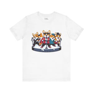 Corgis in a boy band, Cool Corgi Squad Tee | Funny Pet Lover Gift, Dog Themed Shirt, Casual Wear, Gift for Dog Owners, Stylish Animal Tee