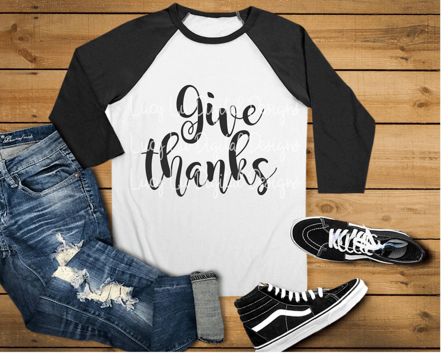 Download GIVE THANKS Digital Cut Files Sublimation svg dxf png | Etsy