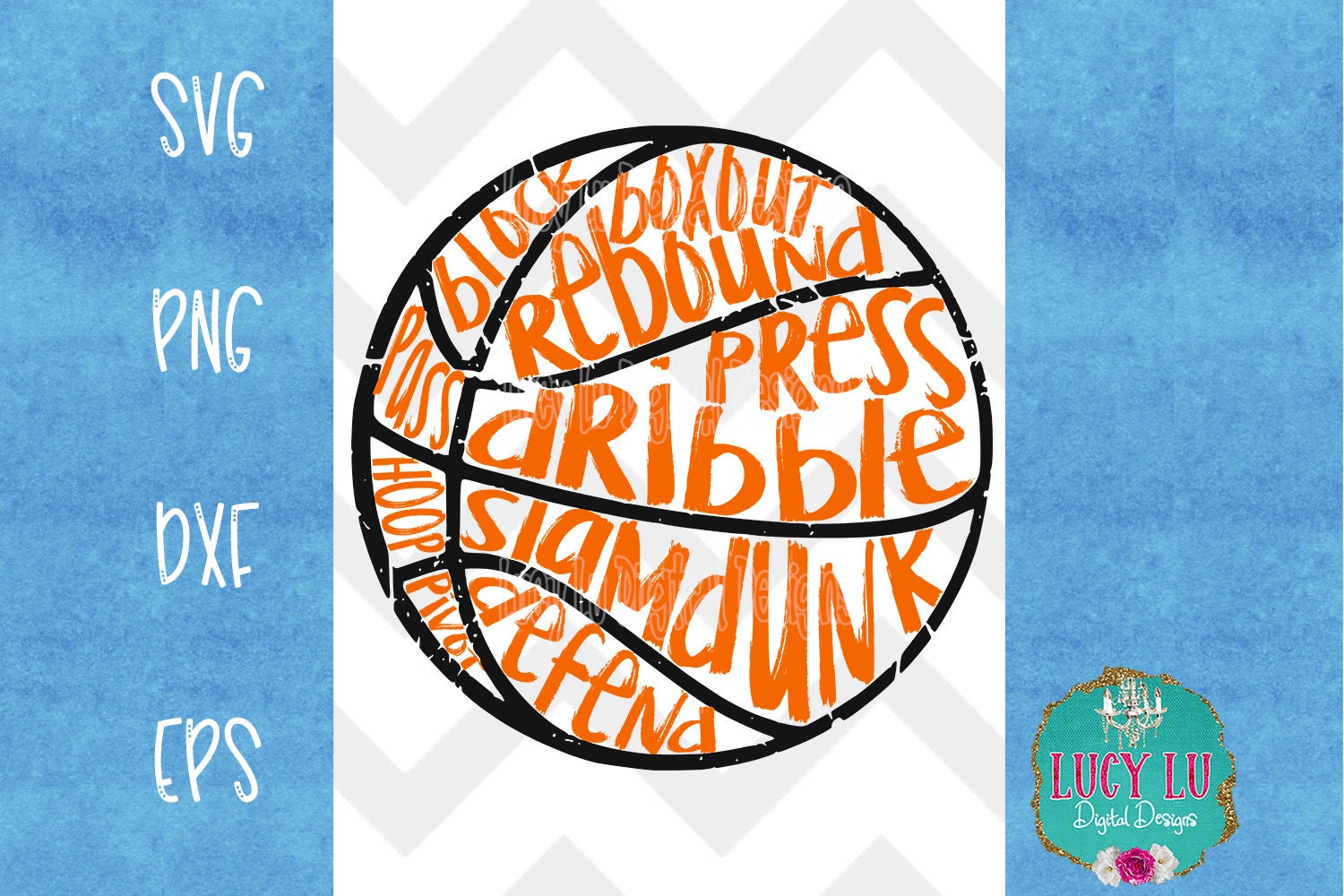 Basketball Words Scribbled svg dxf eps png sublimation Etsy