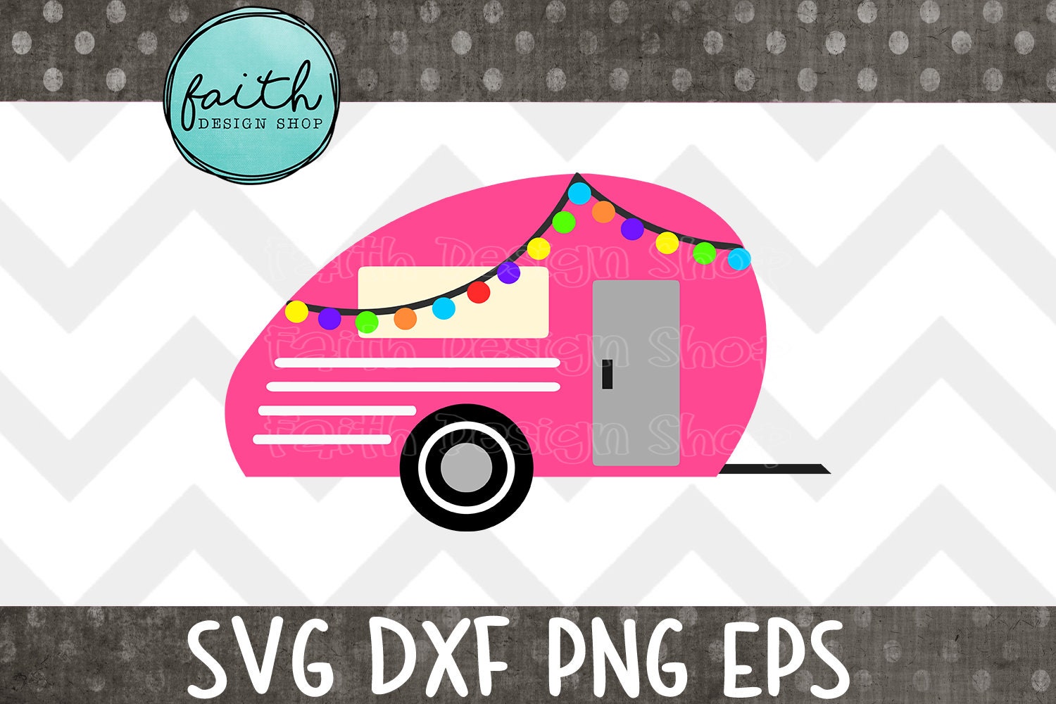 Download Free Teardrop Retro Camper Svg Dxf Eps Png Sublimation Etsy SVG Cut Files