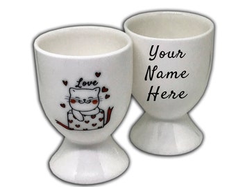 Coquetier Chat Etsy
