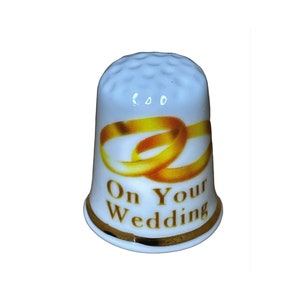 BN Personalised Wedding Thimble, Wedding Gift, Anniversary Gift, Wedding Day Gift Thimble