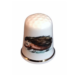 BN personalisierte feine Knochen China Igel Thimble, Igel Geschenk