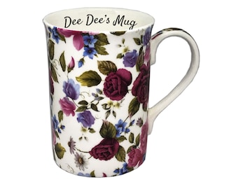 Boxed Personalised Summer Rose China Mug
