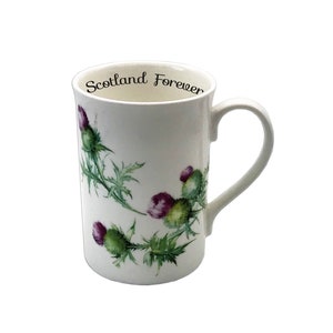 Boxed Personalised  Scottish Thistle Mug, Gift for Mum Dad, Gift For Her Him, Personalised Mug, Personalised Gift