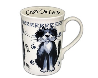 Boxed Personalised Fine Bone China Cat Coffee Mug
