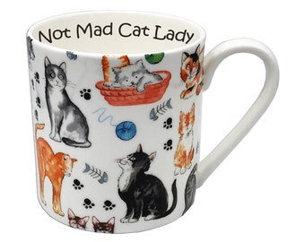 BN Personalised Large Fine Bone China Cat Mug