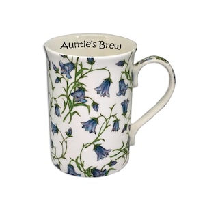 Boxed Personalised Fine Bone China Bluebell Flower Mug