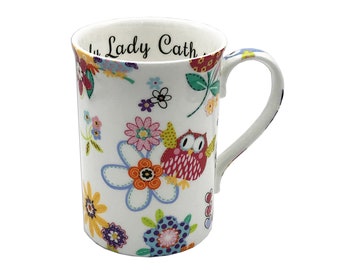Personalised  Fine Bone China Owl Mug