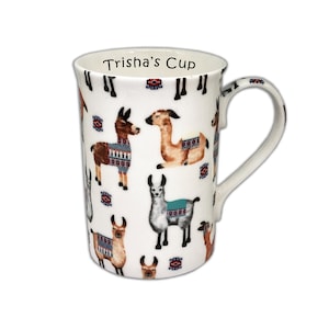 Boxed Personalised Llama China Coffee Mug