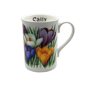 Boxed Personalised Fine Bone China Crocus Mug