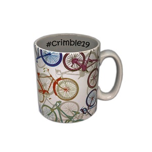 Boxed Personalised Bicycle Stoneware  Mug, Bike Mug
