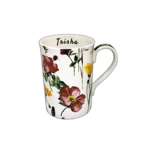 Boxed Personalised Wild Flowers China Mug