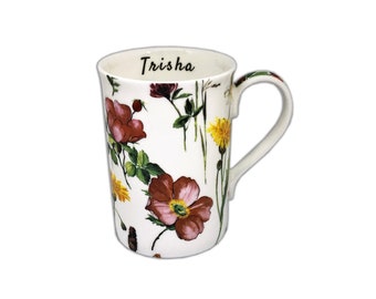 Boxed Personalised Wild Flowers China Mug