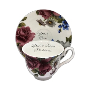 Personalised Custom Floral Teacup & Saucer