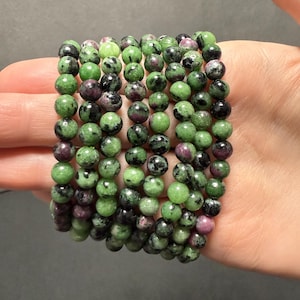 Ruby Zoisite 6mm Bracelet