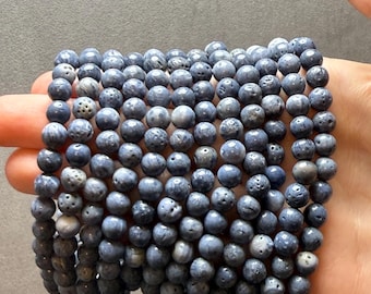 Blue Coral 6mm Bracelet