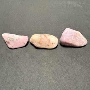 Thulite Set of 3 Tumbled Stones