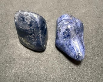 Dumortierite Set of 2 Tumbled Stones