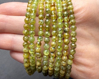 Peridot 4mm Bracelet