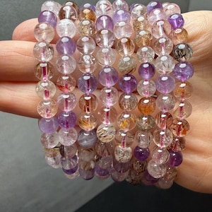 Super 7 Rutilated Quartz 6mm Bracelet