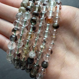 Garden / Lodolite Quartz 6mm Bracelet