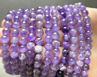Dream Amethyst / Chevron Amethyst 6mm Bracelet