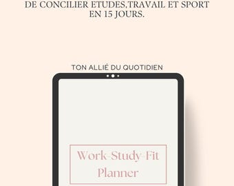15 DAYS Organizational Planner for Students, Interns and Professionals - PDF to download and print