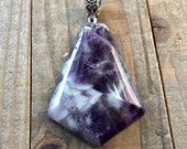 Amethyst Pendant Amethyst Necklace Purple Necklace Gemstone Pendant Amethyst Jewelry Handmade Amethyst Pendant
