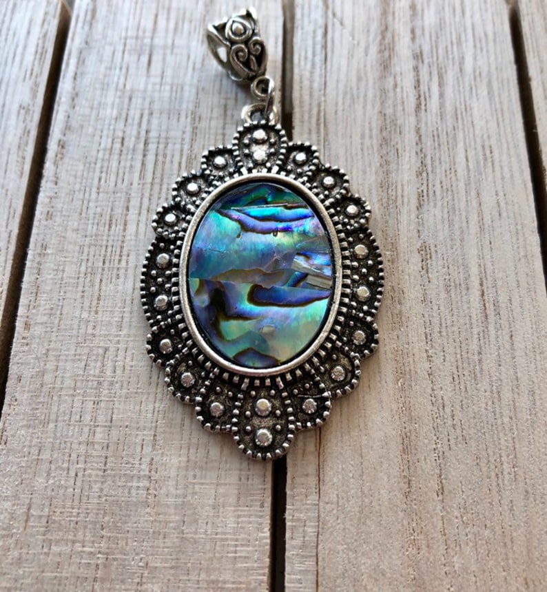 Abalone Necklace Blue green jewellery Paua Shell Jewelry gifts Abalone Shell Pendant Abalone Jewelry Abalone Earrings Shell Jewelry