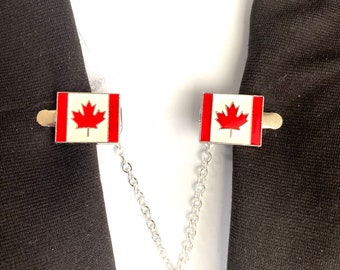 Canada flag sweater clip, sweater clasp, cardigan clip, Pashmina clip, sweater closure, Canada proud