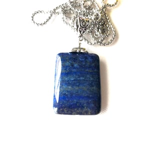 Lapis lazuli pendant necklace, lapis pendant, lapis necklace, blue lapis pendant, blue gemstone pendant, lapis lazuli jewelry, lapis lazuli
