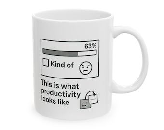 Sarcastic Productivity Mug, Gen Z Work Humor Coffee Cup