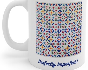 Perfectly Imperfect Pattern Art design mug, ceramic coffee mug