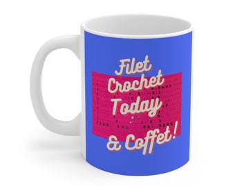 Filet Crochet Coffee Mug