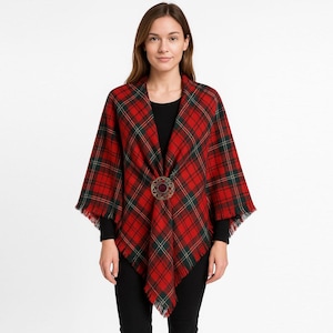 Ladies Tartan Shawl is Available in 50+ Tartans Handmade Scottish Wool Women Plaid Cape Wrap Girls Winter Stole Highland Check Tartans Scarf