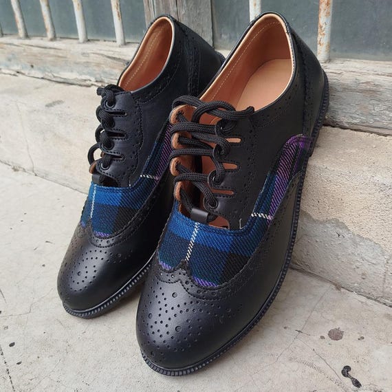 Handmade Custom Tartan Shoes Men Ghillie Brogues Real Leather Shoes Black  Color Scottish Outfit Matching Kilt Brogue Available in 50 Tartans - Etsy  Ireland