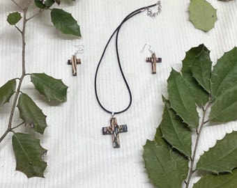 Holly cross jewelry set