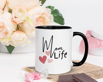 Mom Life Coloured Mug, Gift for New Mom, Mom Life Mug, Mothers Day Gift, Mom Life Cup, Mom Life Girl Cup, Mom Life Ceramic Mug, New Mom Mug