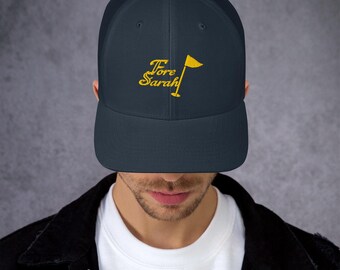 Adjustable Classic Trucker Hat, Golf Cap, Gift for Him, Gift for Her, Classic Golf Hat, Golf Trucker Hat, Golfers Hat, Gift for Golfers