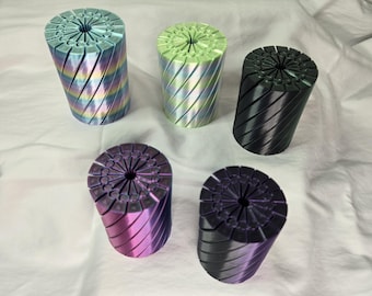 3D Printed Cylinder Twisty Fidget Toy – Smooth Sliding for Sensory, Stress Relief, Anxiety, Desk Toy for Adults & Kids