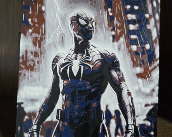 3D Spiderman "Standing in the Rain" Comic Art - Spiderman Gift