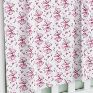 Coquette Bow Summer Fabric, Boho Pattern, Watercolor Pink Bow, Cotton Fabric, Linen Fabric By The Yard, Pink Coquette Material