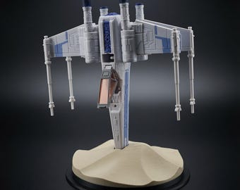 Star Wars Micro Galaxy Squadron Visions X-Wing Stand | Rotatable 3D Printed Display