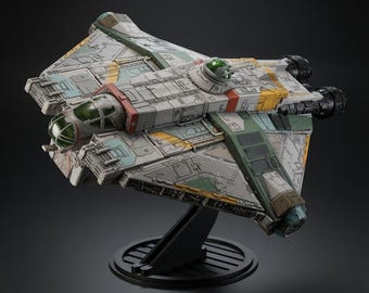 Star Wars Micro Galaxy Squadron Ghost Stand | Rotatable 3D Printed Display