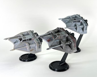 Star Wars Micro Galaxy Squadron Snowspeeder Rotatable Flight Stand