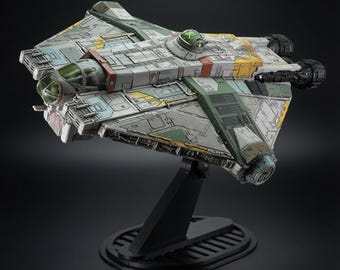Micro Galaxy Squadron Ghost Stand | Rotatable 3D Printed Display (Multiple Points of Rotation)