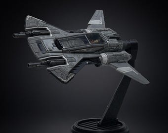 Star Wars Micro Galaxy Squadron Pirate Snub Fighter Stand | Rotatable 3D Printed Display